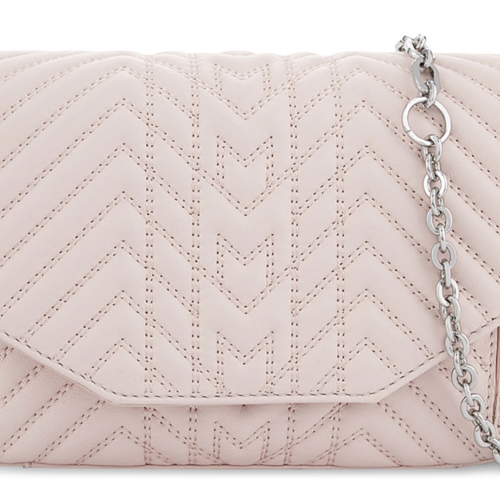 [NWT]Maje Light Pink Quilted Leather Crossbody Bag